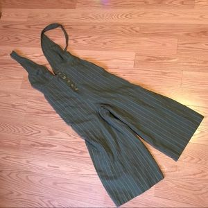 Plus sized coulotte romper overalls
